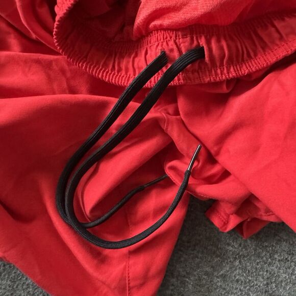 Nike Swim Trunks Mens Shorts Red NESSA558 Medium Swoosh Lined - Picture 6 of 10